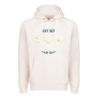 Pale Pink on your marks get set bake Premium Hoodie - artisFamous