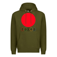 Army Green Japan Flag Olympics Premium Hoodie - artisFamous
