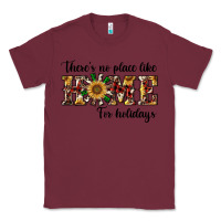 Burgundy there's no place like home for holidays Classic Tee - RanaPortraitStore