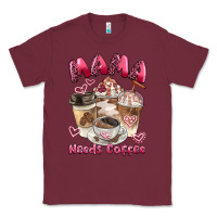 Burgundy mama needs coffee Classic Tee - BarkalooDesign