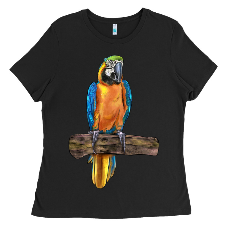 Blue Throated Macaw Ladies Tee by LillyAllenDesigns | Teevron