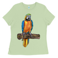 Matcha blue throated macaw Ladies Tee - LillyAllenDesigns