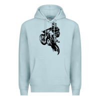 Blue Mist motocross dirt bike design got dirt Premium Hoodie - artisFamous