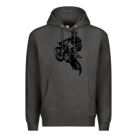 Charcoal Heather motocross dirt bike design got dirt Premium Hoodie - artisFamous
