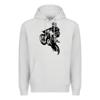 Dove Grey motocross dirt bike design got dirt Premium Hoodie - artisFamous