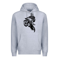 Heather Grey motocross dirt bike design got dirt Premium Hoodie - artisFamous