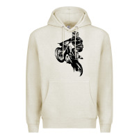 Oatmeal Heather motocross dirt bike design got dirt Premium Hoodie - artisFamous