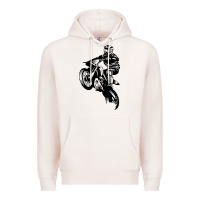 Pale Pink motocross dirt bike design got dirt Premium Hoodie - artisFamous