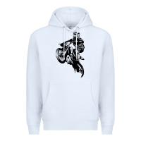 White motocross dirt bike design got dirt Premium Hoodie - artisFamous