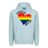 Blue Mist proud ally lgbt heart gay pride month Premium Hoodie - artisFamous