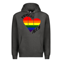 Charcoal Heather proud ally lgbt heart gay pride month Premium Hoodie - artisFamous