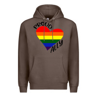 Coffee proud ally lgbt heart gay pride month Premium Hoodie - artisFamous