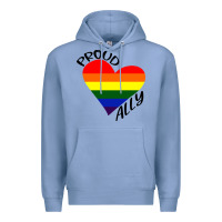 Colony Blue proud ally lgbt heart gay pride month Premium Hoodie - artisFamous