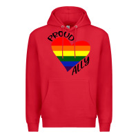Red proud ally lgbt heart gay pride month Premium Hoodie - artisFamous