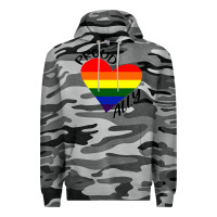 Slate Camo proud ally lgbt heart gay pride month Premium Hoodie - artisFamous
