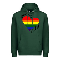 Sports Green proud ally lgbt heart gay pride month Premium Hoodie - artisFamous