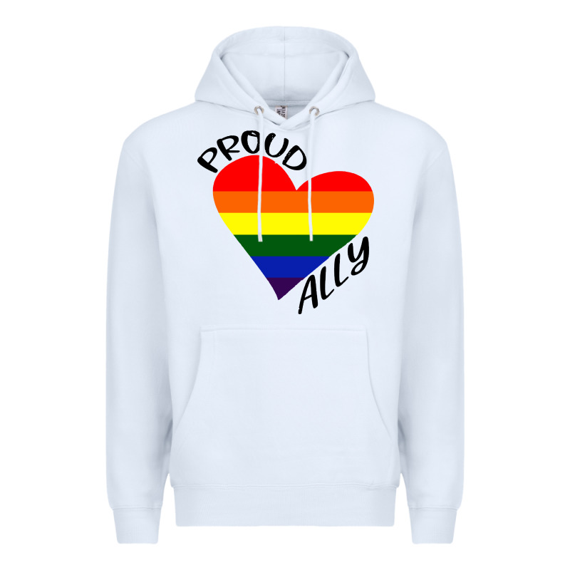 Proud Ally Lgbt Heart Gay Pride Month Premium Hoodie by artisFamous | Teevron