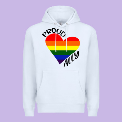 Proud Ally Lgbt Heart Gay Pride Month Premium Hoodie Designed By Artisfamous