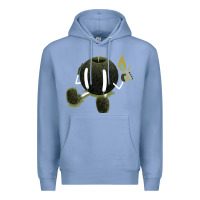 Colony Blue self destruction Premium Hoodie - artisFamous