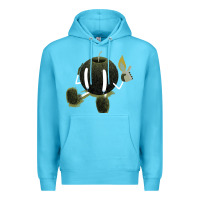 Ocean Blue self destruction Premium Hoodie - artisFamous