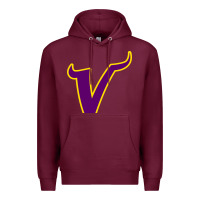 Burgundy Vikings Style Premium Hoodie - artisFamous