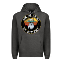 Charcoal Heather ask me about my butthole ufo Premium Hoodie - artisFamous