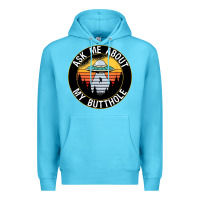 Ocean Blue ask me about my butthole ufo Premium Hoodie - artisFamous