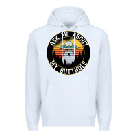 White ask me about my butthole ufo Premium Hoodie - artisFamous