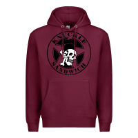Burgundy knuckle sandwich Premium Hoodie - artisFamous