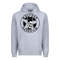 Heather Grey knuckle sandwich Premium Hoodie - artisFamous