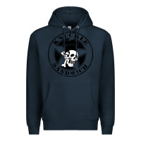 Navy knuckle sandwich Premium Hoodie - artisFamous