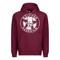 Burgundy knuckle sandwich Premium Hoodie - artisFamous