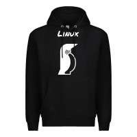 Black linux Premium Hoodie - artisFamous