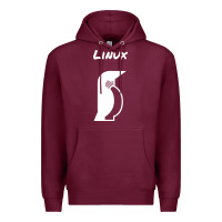 Burgundy linux Premium Hoodie - artisFamous