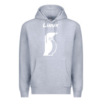 Heather Grey linux Premium Hoodie - artisFamous