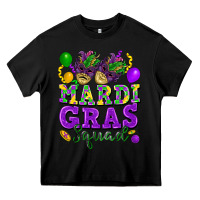 Black mardi gras squad Heavy Core Tee - FaDigitalArtStudio