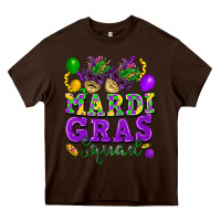 Chocolate Brown mardi gras squad Heavy Core Tee - FaDigitalArtStudio