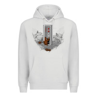 Dove Grey dawn of gaming Premium Hoodie - artisFamous