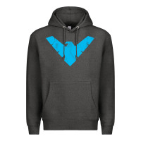 Charcoal Heather nightwing Premium Hoodie - artisFamous