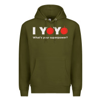 Army Green funny yoyo Premium Hoodie - artisFamous