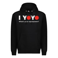 Black funny yoyo Premium Hoodie - artisFamous