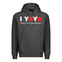 Charcoal Heather funny yoyo Premium Hoodie - artisFamous