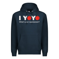 Navy funny yoyo Premium Hoodie - artisFamous