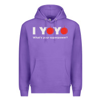 Purple funny yoyo Premium Hoodie - artisFamous