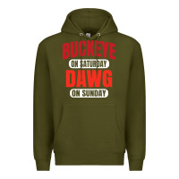 Army Green buckeye on saturday Premium Hoodie - artisFamous