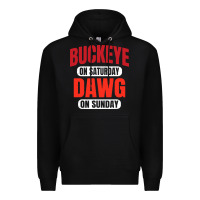 Black buckeye on saturday Premium Hoodie - artisFamous