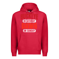 Cardinal buckeye on saturday Premium Hoodie - artisFamous