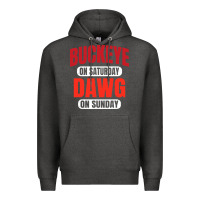 Charcoal Heather buckeye on saturday Premium Hoodie - artisFamous