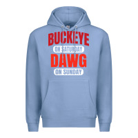 Colony Blue buckeye on saturday Premium Hoodie - artisFamous