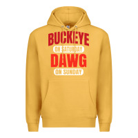Mustard buckeye on saturday Premium Hoodie - artisFamous